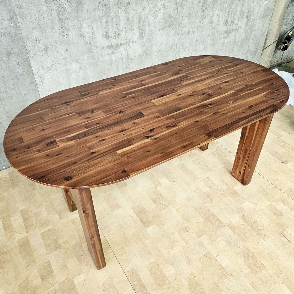 Bàn ăn Oval 160x80cm gỗ tràm Bàn ăn Oval 160x80cm gỗ tràm - hình 5