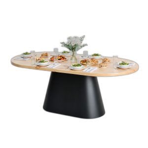 Bàn ăn Oval 200x100cm gỗ thông Newzealand