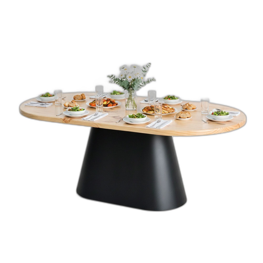 Bàn ăn Oval 200x100cm gỗ thông Newzealand Bàn ăn Oval 200x100cm gỗ thông Newzealand