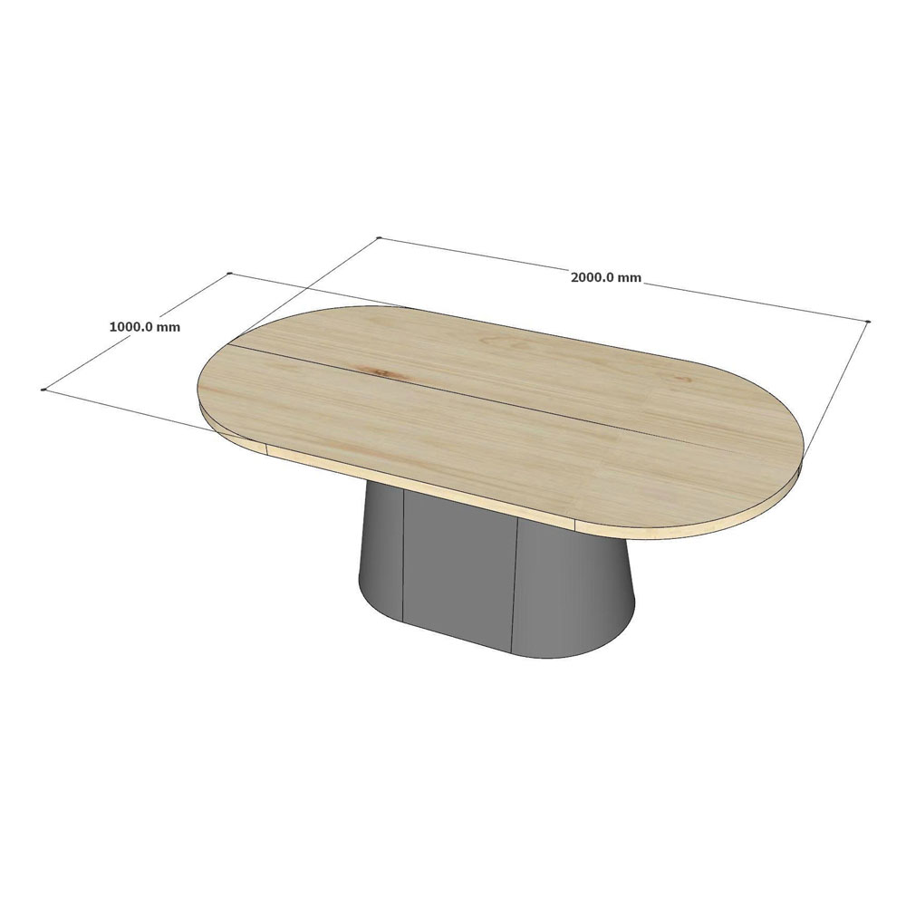 Bàn ăn Oval 200x100cm gỗ thông Newzealand Bàn ăn Oval 200x100cm gỗ thông Newzealand - hình 4