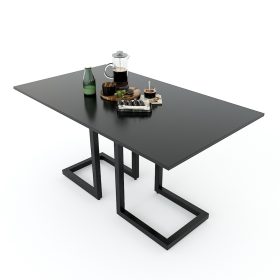 Bàn ăn Racoli chân sắt mặt gỗ nhiều màu - hình 1