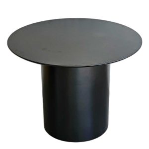 Bàn ăn tròn 100cm gỗ cao su sơn màu đen
