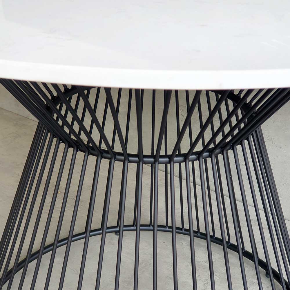 Bàn ăn tròn 100cm mặt đá chân sắt nghệ thuật Bàn ăn tròn 100cm mặt đá chân sắt nghệ thuật - hình 4