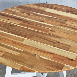 Bàn ăn tròn 100x100cm gỗ tràm chân sắt - hình 1