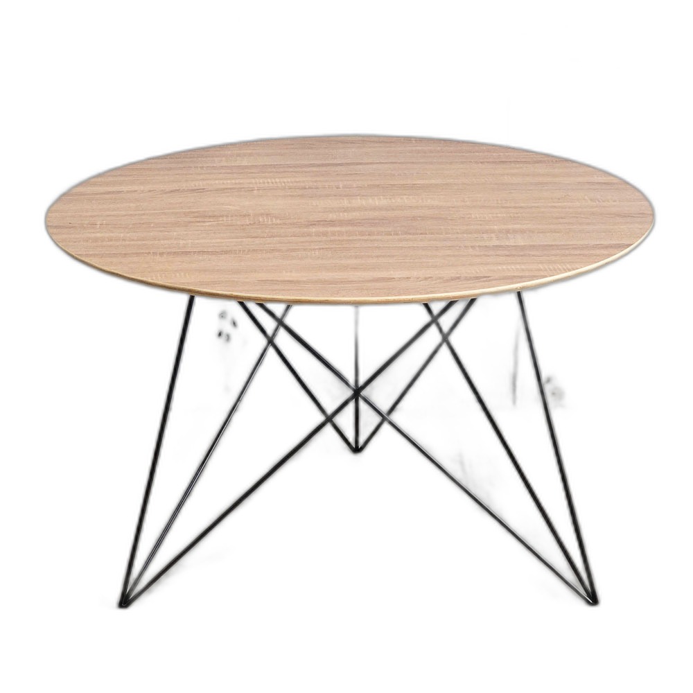 Bàn ăn tròn 120cm gỗ plywood chân sắt Bàn ăn tròn 120cm gỗ plywood chân sắt