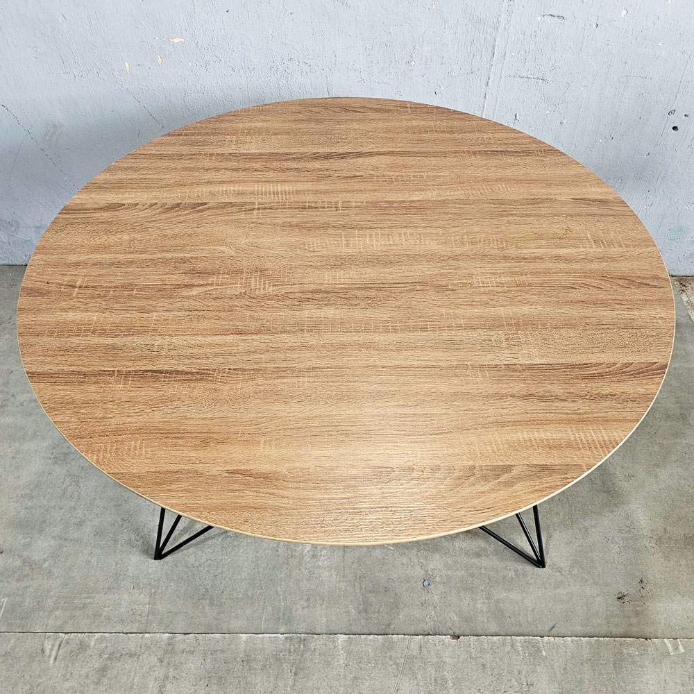 Bàn ăn tròn 120cm gỗ plywood chân sắt Bàn ăn tròn 120cm gỗ plywood chân sắt - hình 1