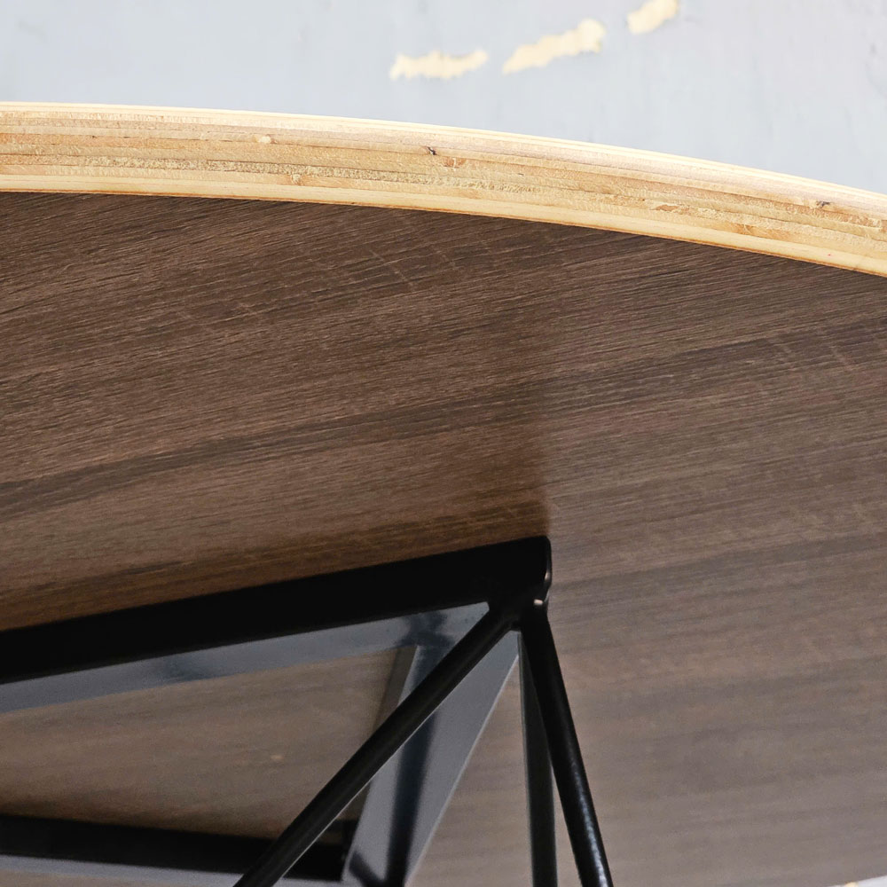 Bàn ăn tròn 120cm gỗ plywood chân sắt Bàn ăn tròn 120cm gỗ plywood chân sắt - hình 4