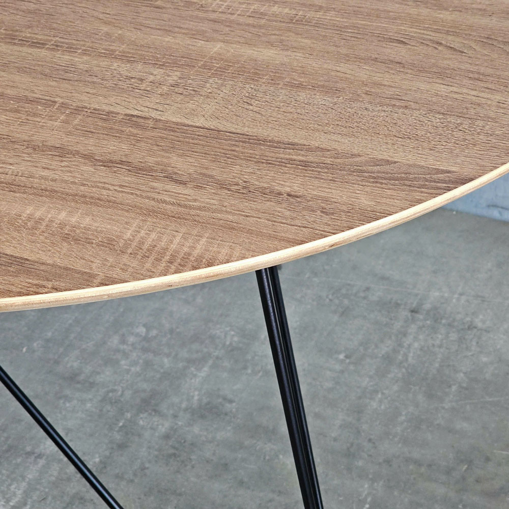 Bàn ăn tròn 120cm gỗ plywood chân sắt Bàn ăn tròn 120cm gỗ plywood chân sắt - hình 5
