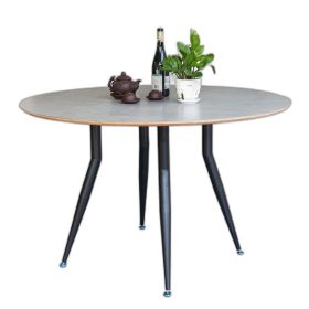Bàn ăn tròn 120cm gỗ Plywood chân sắt vuốt côn