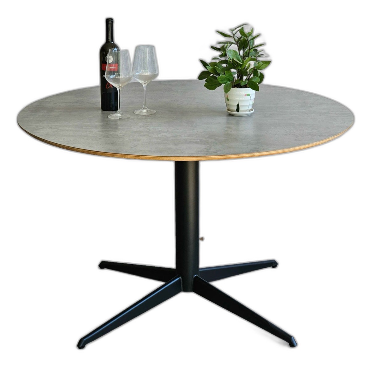 Bàn ăn tròn 120cm gỗ pywood chấn sắt hình sao Bàn ăn tròn 120cm gỗ pywood chấn sắt hình sao