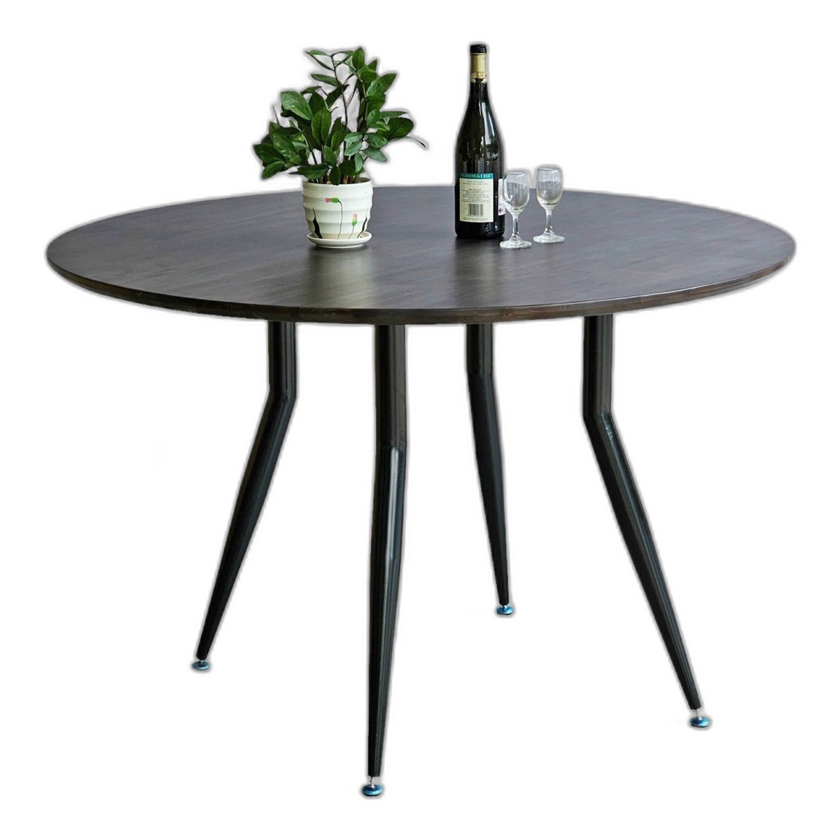 Bàn ăn tròn 120cm gỗ tràm chân sắt vuốt côn Bàn ăn tròn 120cm gỗ tràm chân sắt vuốt côn