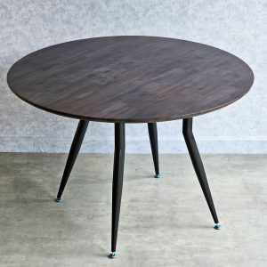 Bàn ăn tròn 120cm gỗ tràm chân sắt vuốt côn - hình 1