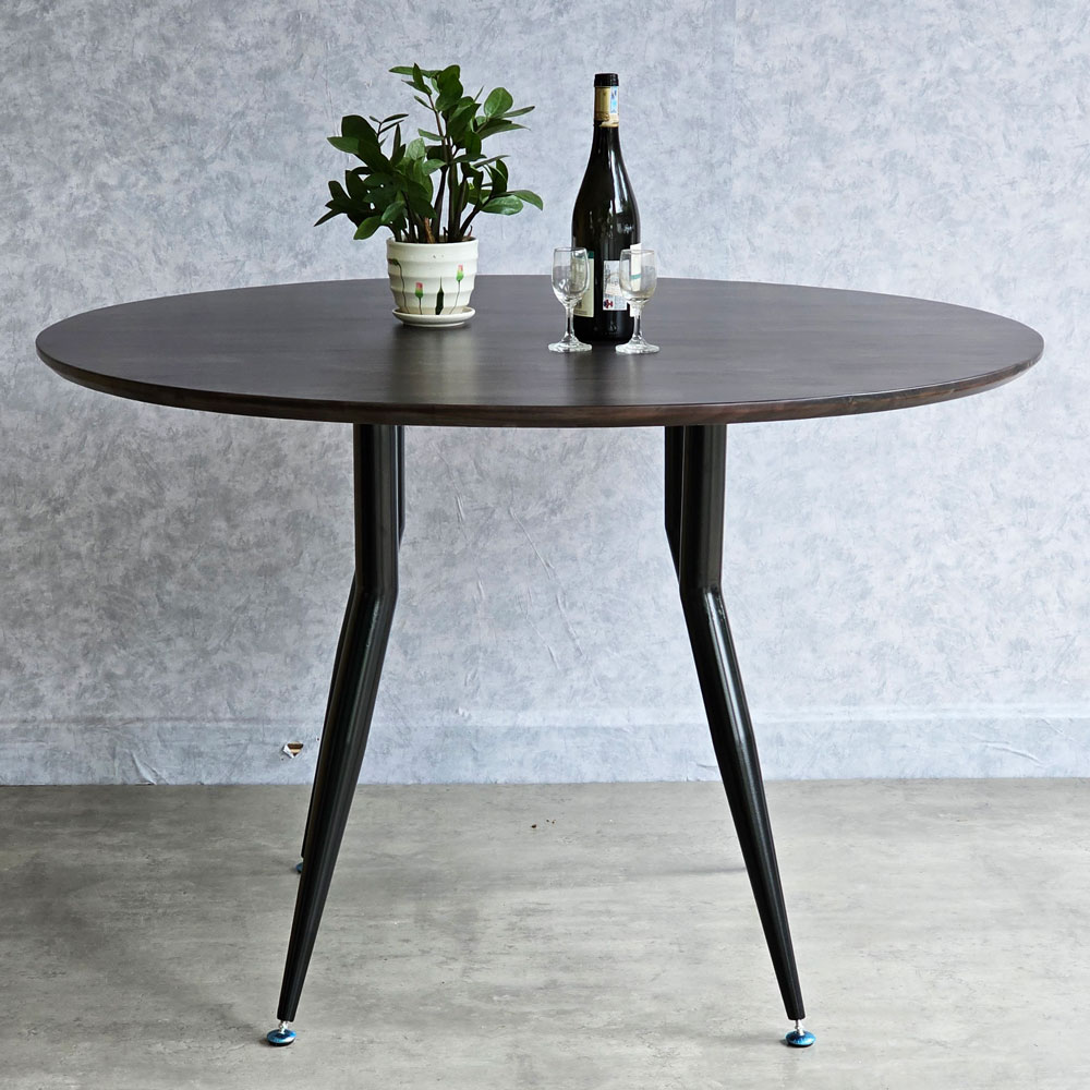 Bàn ăn tròn 120cm gỗ tràm chân sắt vuốt côn Bàn ăn tròn 120cm gỗ tràm chân sắt vuốt côn - hình 5