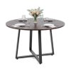 Bàn ăn tròn 120x120cm gỗ cao su