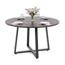 Bàn ăn tròn 120x120cm gỗ cao su