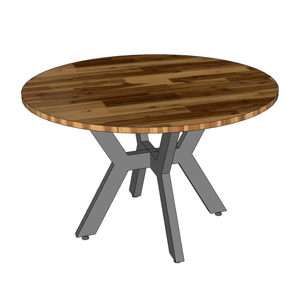 Bàn ăn tròn 120x120cm gỗ tràm chân sắt Bàn ăn tròn 120x120cm gỗ tràm chân sắt - hình 1