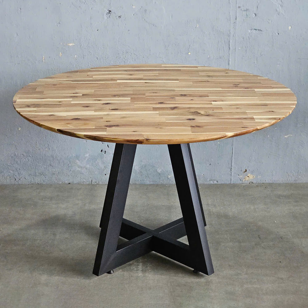 Bàn ăn tròn 120x120cm gỗ tràm chân sắt Bàn ăn tròn 120x120cm gỗ tràm chân sắt - hình 1