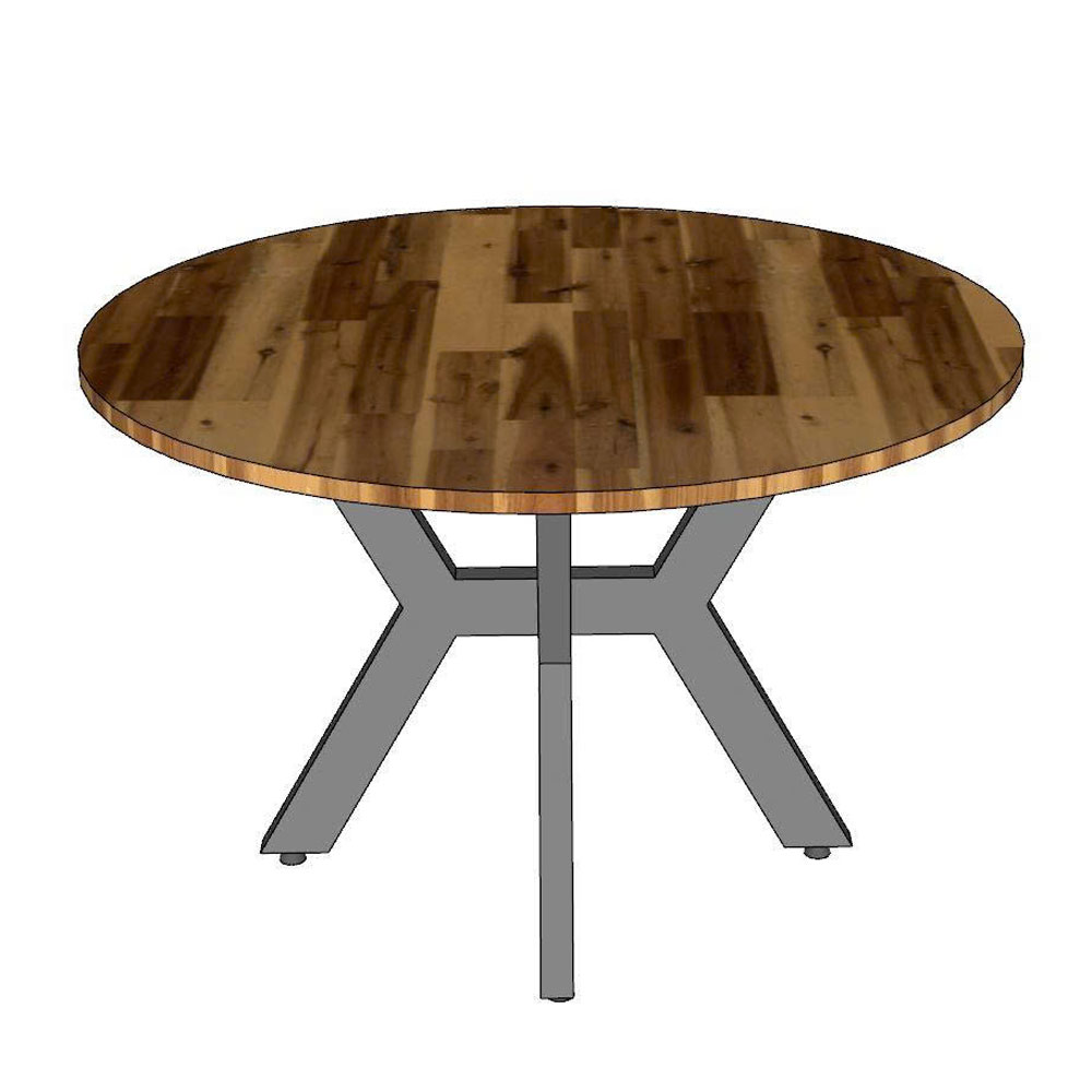 Bàn ăn tròn 120x120cm gỗ tràm chân sắt Bàn ăn tròn 120x120cm gỗ tràm chân sắt - hình 2
