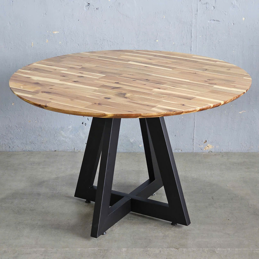 Bàn ăn tròn 120x120cm gỗ tràm chân sắt Bàn ăn tròn 120x120cm gỗ tràm chân sắt - hình 2