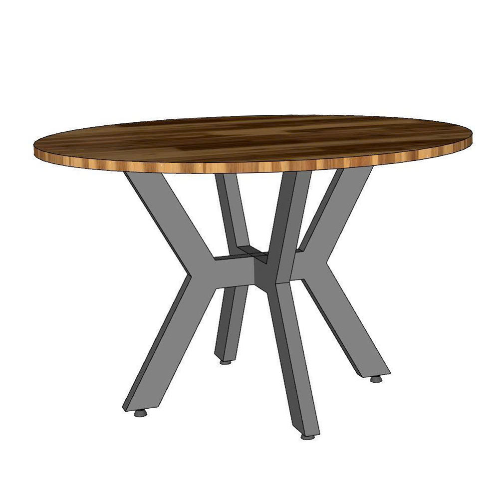 Bàn ăn tròn 120x120cm gỗ tràm chân sắt Bàn ăn tròn 120x120cm gỗ tràm chân sắt - hình 3
