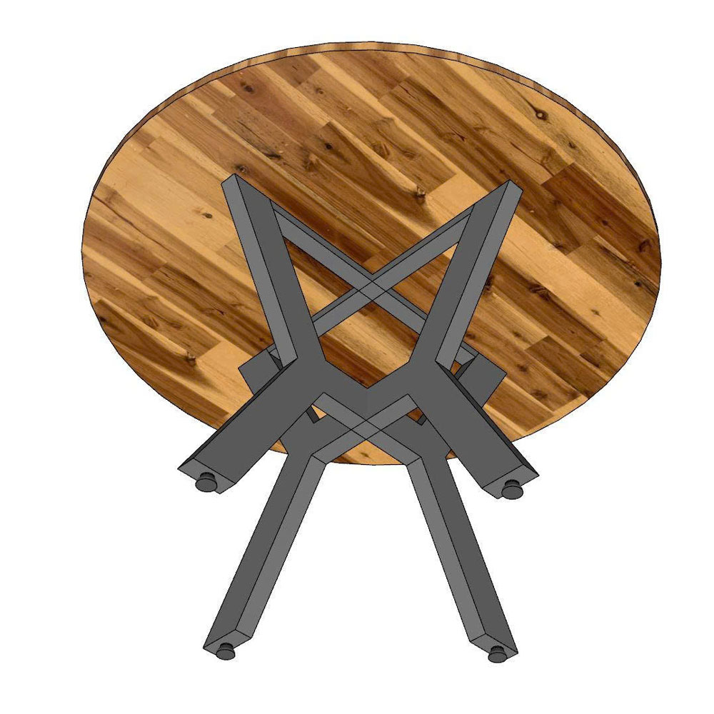 Bàn ăn tròn 120x120cm gỗ tràm chân sắt Bàn ăn tròn 120x120cm gỗ tràm chân sắt - hình 4