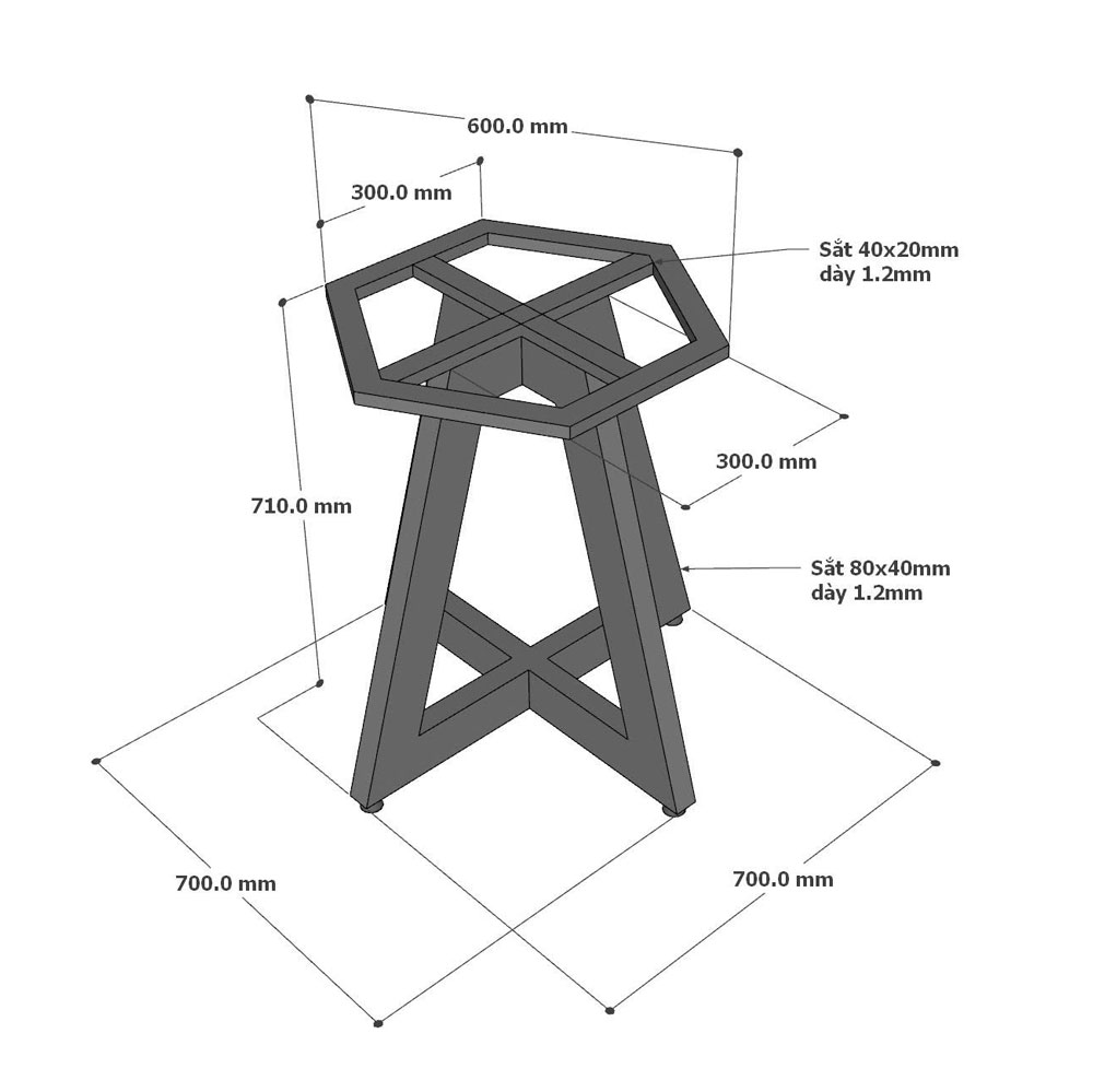 Bàn ăn tròn 120x120cm gỗ tràm chân sắt Bàn ăn tròn 120x120cm gỗ tràm chân sắt - hình 5