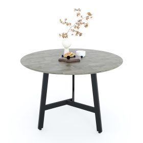 Bàn ăn tròn 1m RICO mặt gỗ nhiều màu chân sắt - hình 1