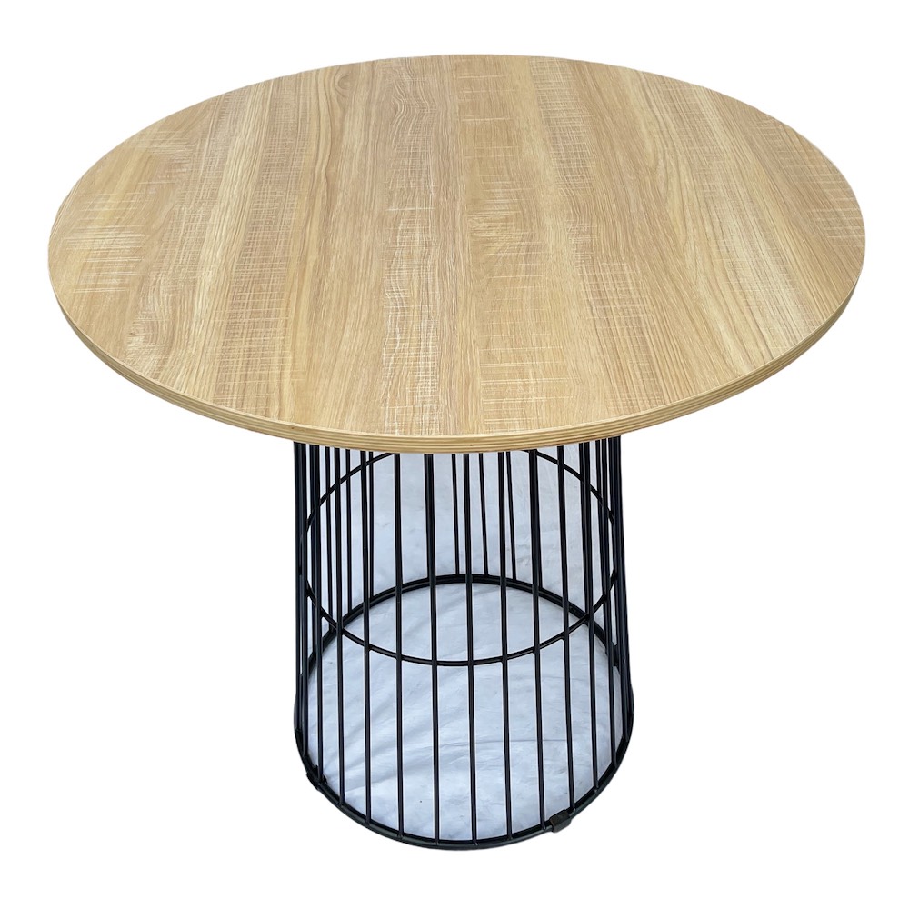 Bàn ăn tròn CUBE 02 mặt gỗ Plywood chân sắt Bàn ăn tròn CUBE 02 mặt gỗ Plywood chân sắt - hình 3