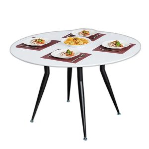 Bàn ăn tròn đk 120cm gỗ cao su