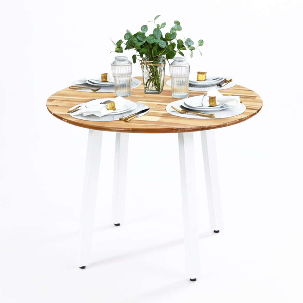 Bàn ăn tròn Gerda 1m gỗ tràm Bàn ăn tròn Gerda 1m gỗ tràm - hình 4