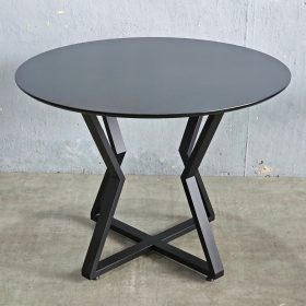Bàn ăn tròn VERA 100cm gỗ cao su chân sắt - hình 1