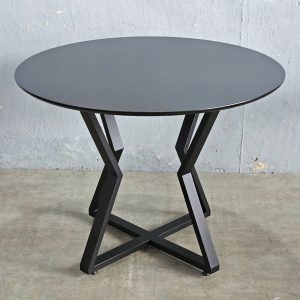 Bàn ăn tròn VERA 100cm gỗ cao su chân sắt - hình 1