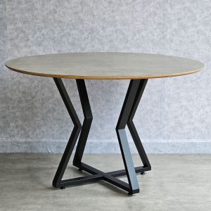 Bàn ăn tròn VERA120x120cm gỗ tràm chân sắt sơn tĩnh điện - hình 1