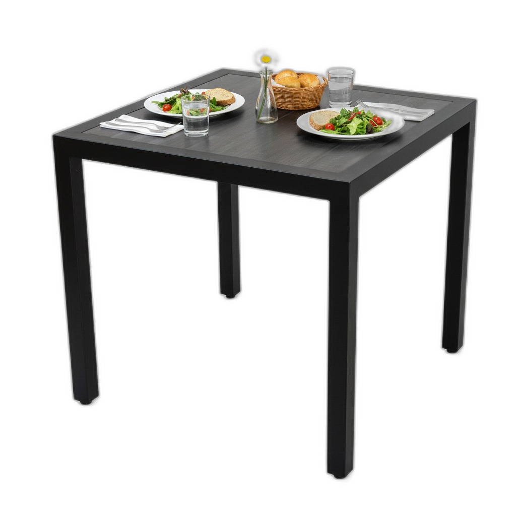 Bàn ăn UNO 03 mặt vuông 80cm gỗ tràm chân sắt Bàn ăn UNO 03 mặt vuông 80cm gỗ tràm chân sắt