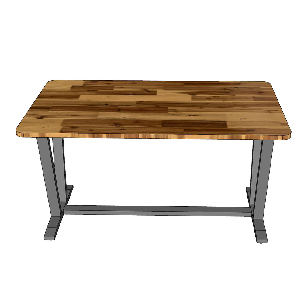 Bàn ăn VAP 140x80cm Gỗ Tràm chân sắt sơn tĩnh điện Bàn ăn VAP 140x80cm Gỗ Tràm chân sắt sơn tĩnh điện - hình 3