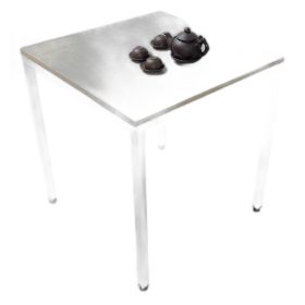 Bàn ăn vuông 70cm gỗ Plywood chân sắt