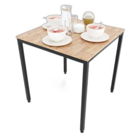 Bàn ăn vuông 70x70cm gỗ cao su chân sắt lắp ráp