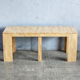Bàn ăn xếp gọn gỗ cao su - hình 1