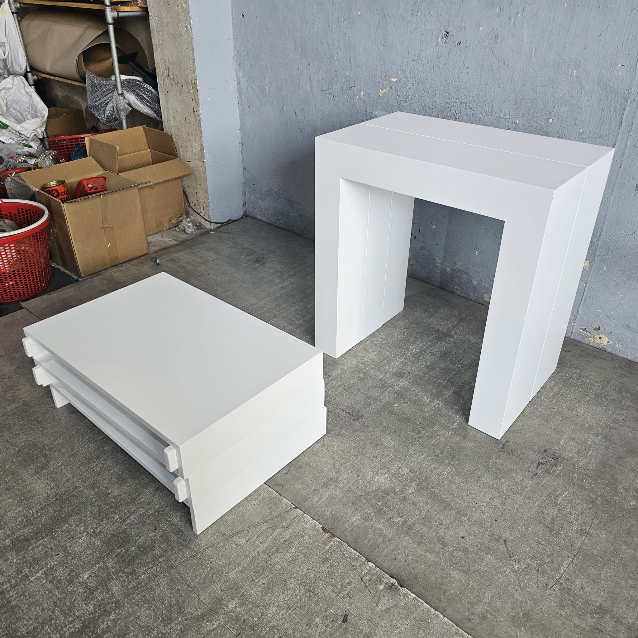 Bàn ăn xếp gọn gỗ cao su Bàn ăn xếp gọn gỗ cao su - hình 4