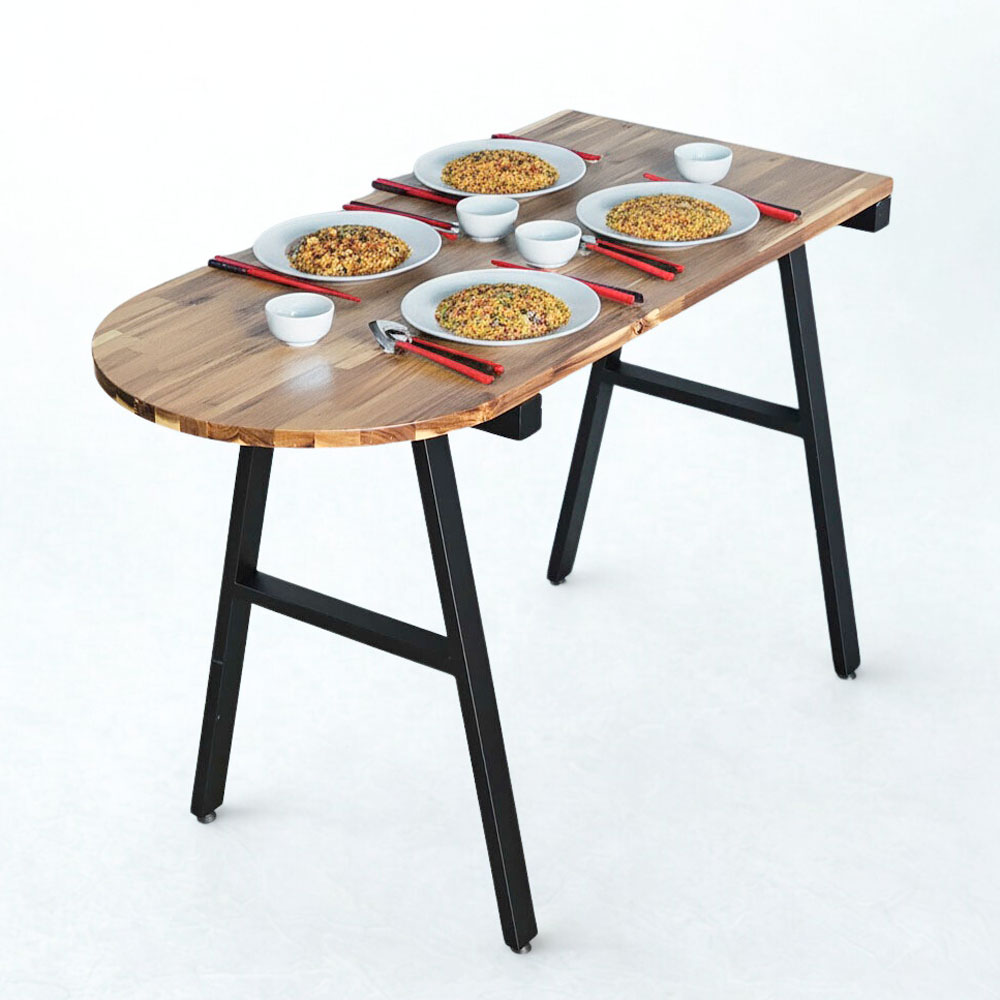 Bàn áp tường 130x60x85cm gỗ tràm chân chữ A Bàn áp tường 130x60x85cm gỗ tràm chân chữ A - hình 1