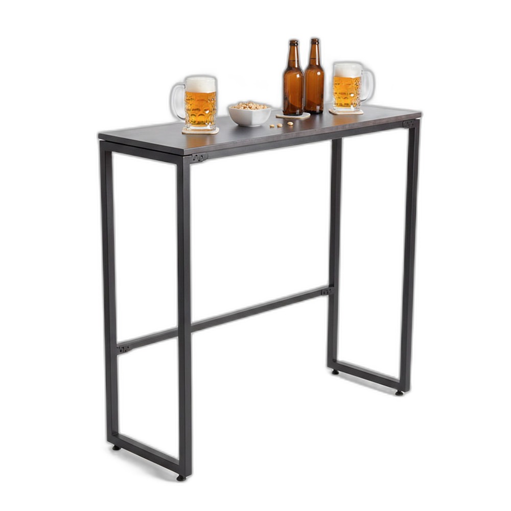 Bàn bar 120x40x105cm gỗ cao su chân sắt lắp ráp Bàn bar 120x40x105cm gỗ cao su chân sắt lắp ráp