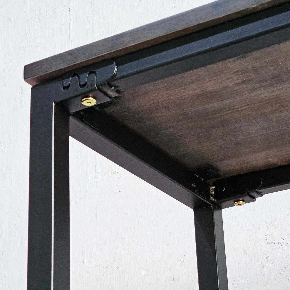 Bàn bar 120x40x105cm gỗ cao su chân sắt lắp ráp Bàn bar 120x40x105cm gỗ cao su chân sắt lắp ráp - hình 2