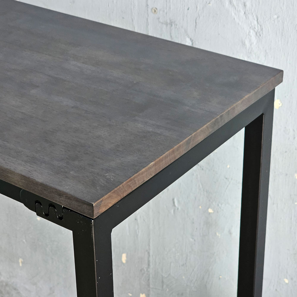 Bàn bar 120x40x105cm gỗ cao su chân sắt lắp ráp Bàn bar 120x40x105cm gỗ cao su chân sắt lắp ráp - hình 3