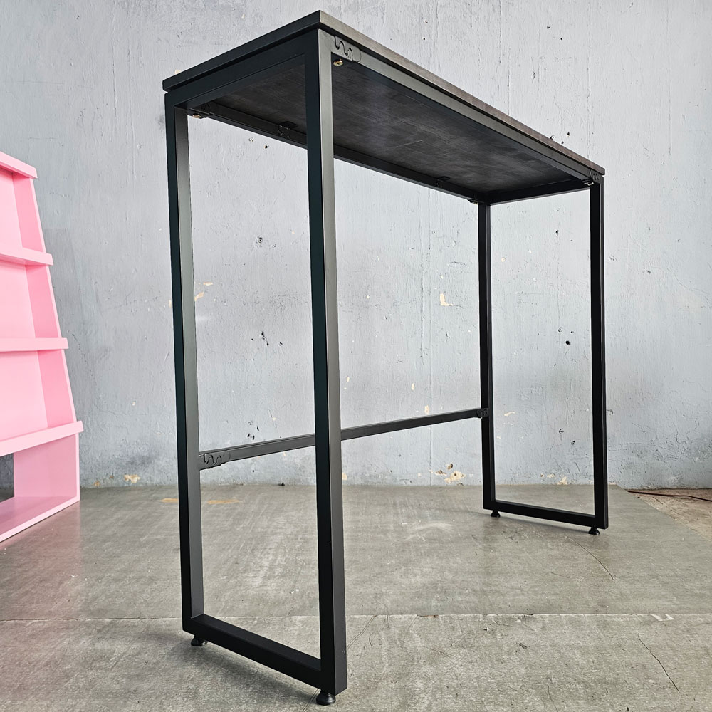 Bàn bar 120x40x105cm gỗ cao su chân sắt lắp ráp Bàn bar 120x40x105cm gỗ cao su chân sắt lắp ráp - hình 4