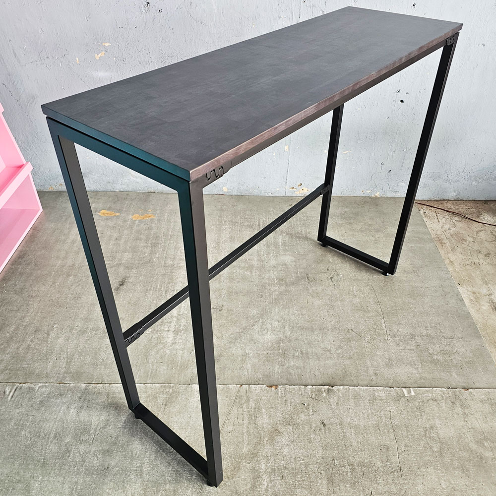 Bàn bar 120x40x105cm gỗ cao su chân sắt lắp ráp Bàn bar 120x40x105cm gỗ cao su chân sắt lắp ráp - hình 5