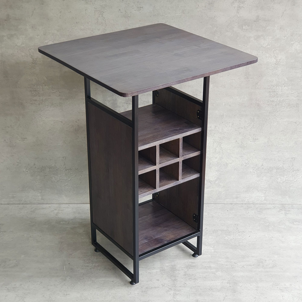 Bàn bar 70x70x105cm gỗ cao su kết hợp kệ đựng rượu Bàn bar 70x70x105cm gỗ cao su kết hợp kệ đựng rượu - hình 1
