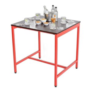 Bàn bar 90x80x90cm gỗ cao su chân sắt lắp ráp