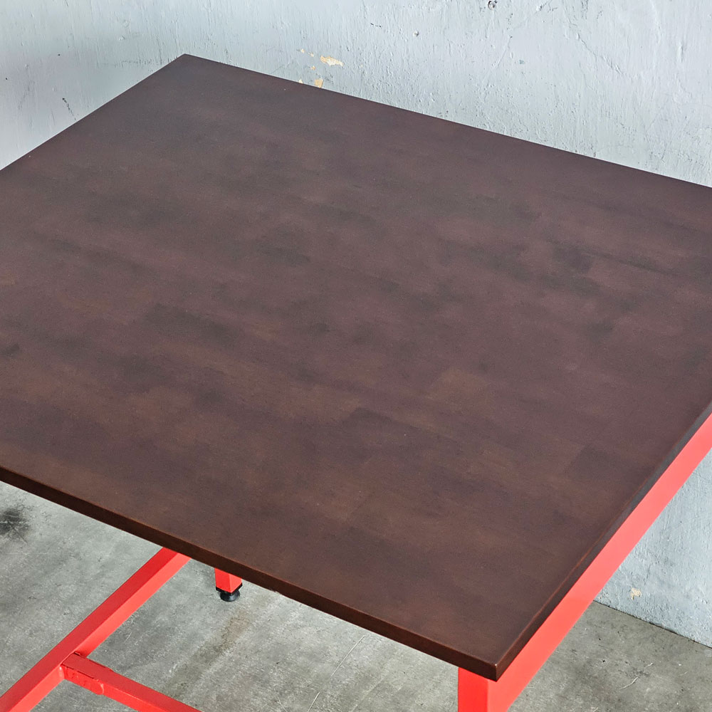 Bàn bar 90x80x90cm gỗ cao su chân sắt lắp ráp Bàn bar 90x80x90cm gỗ cao su chân sắt lắp ráp - hình 5