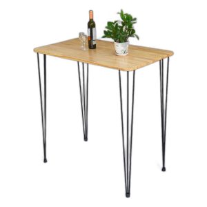 Bàn bar chữ nhật 100x60cm chân sắt Hairpin sơn tĩnh điện