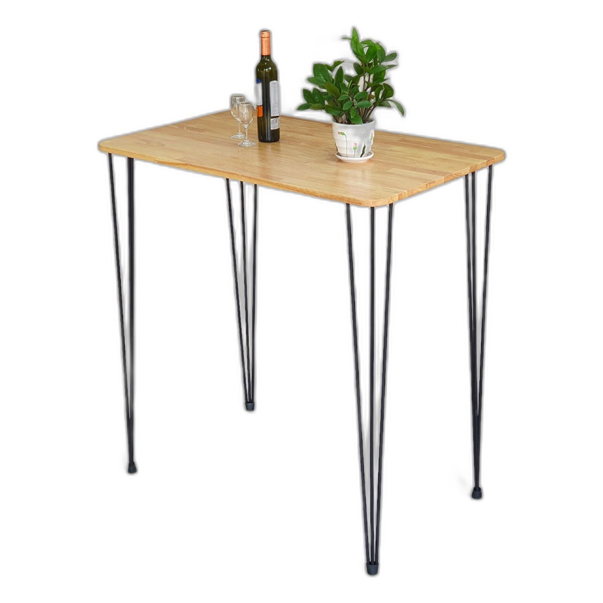 Bàn bar chữ nhật 100x60cm chân sắt Hairpin sơn tĩnh điện Bàn bar chữ nhật 100x60cm chân sắt Hairpin sơn tĩnh điện